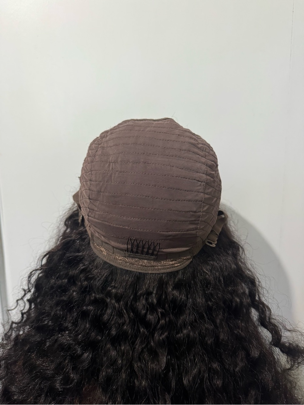 Human hair Black Curly Hair long Wig - Lace front - Picture 5 of 7